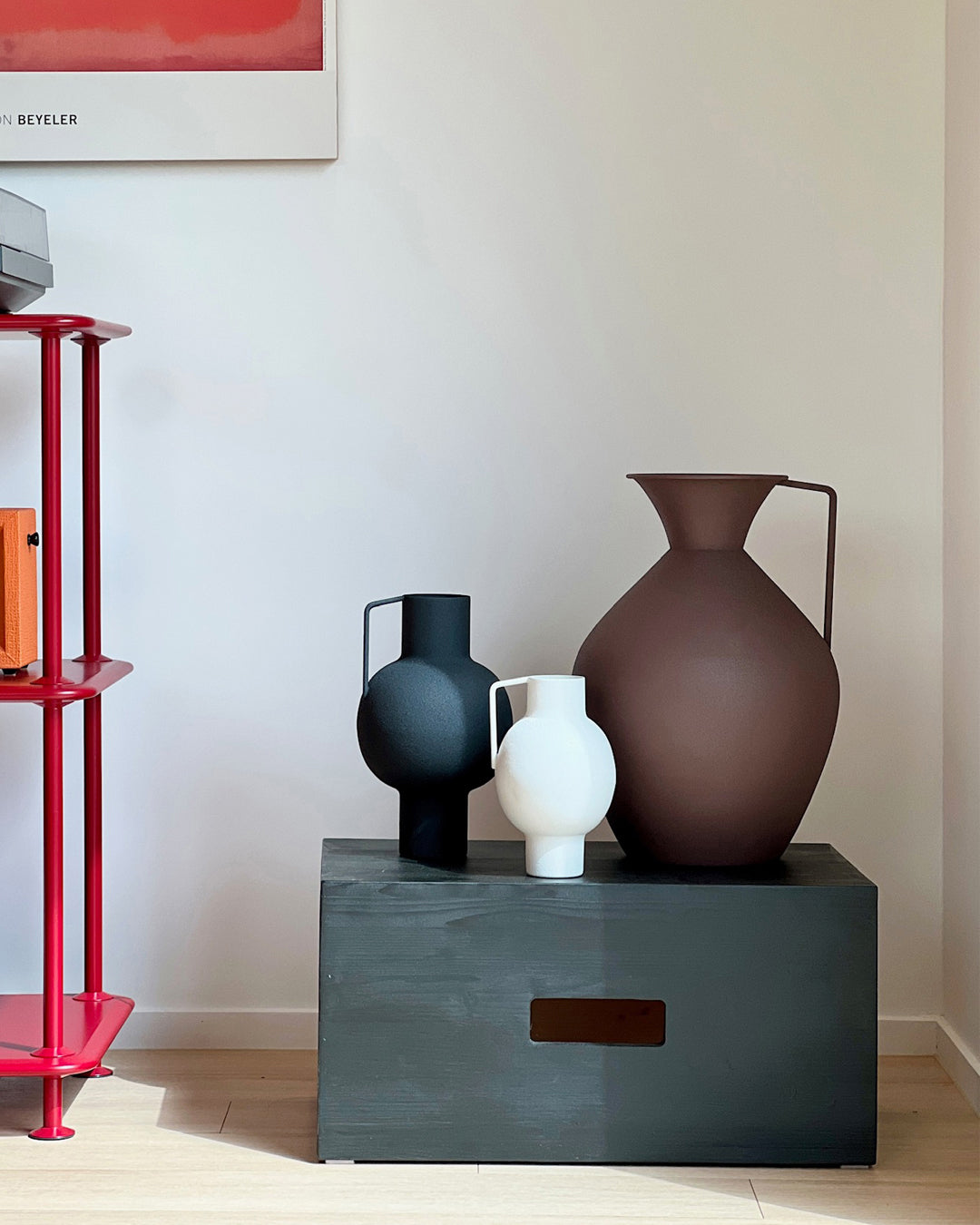 VASE OBJECT - BLACK - 25CM