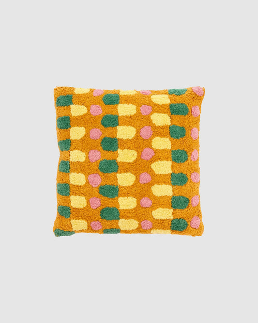 CUSHION STYLES - 45X45CM - PINK/GREEN/BROWN/YELLOW