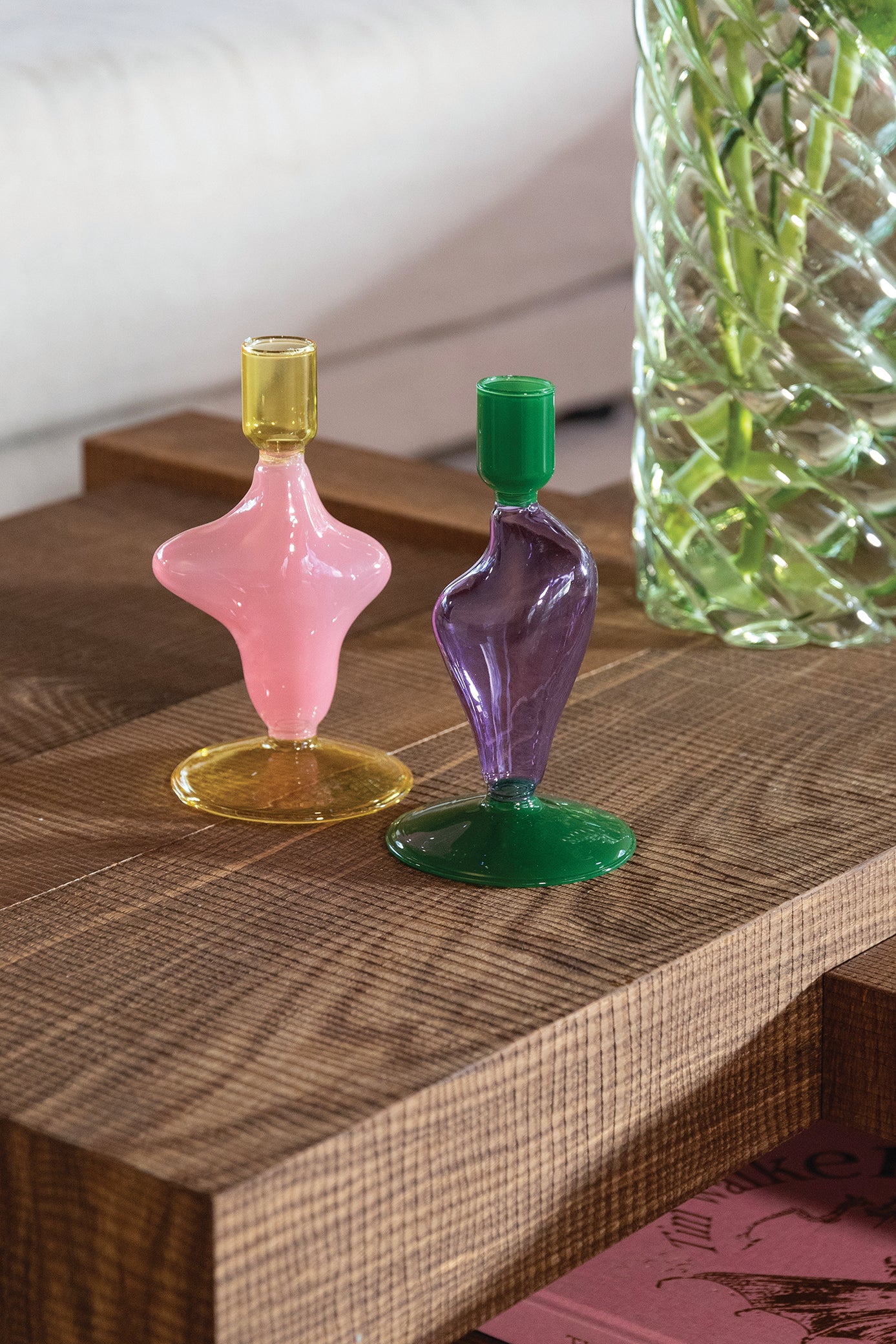Candle Holder Flux - Lilac/Green