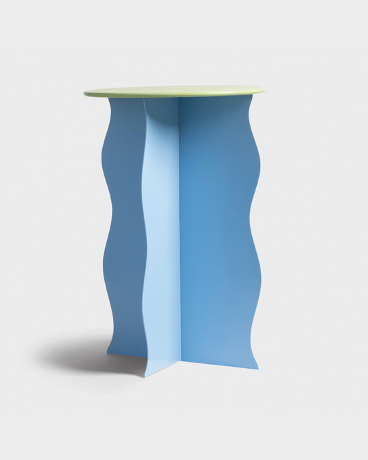 SIDE TABLE WOBBLY - LIGHT BLUE/GREEN