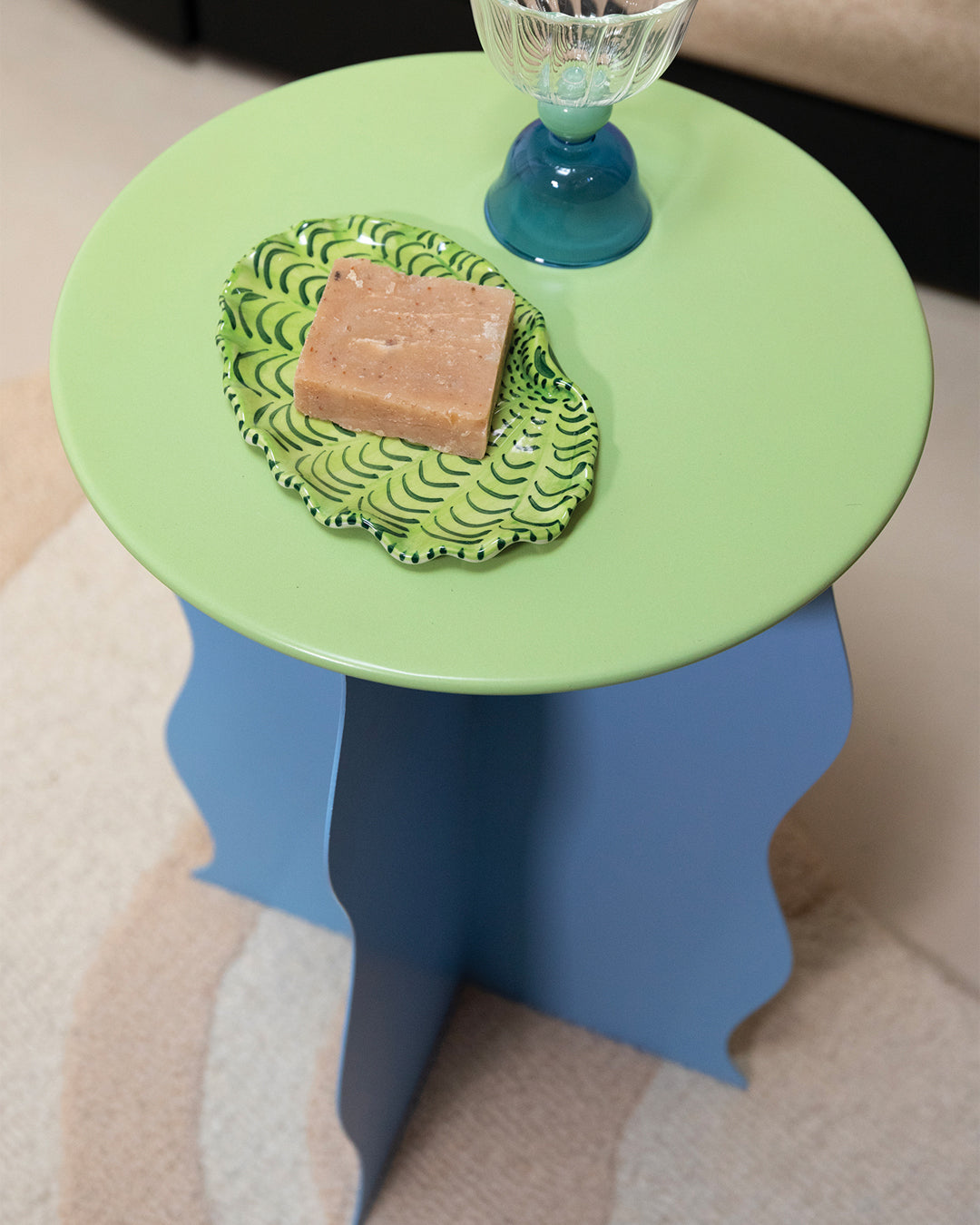 SIDE TABLE WOBBLY - LIGHT BLUE/GREEN