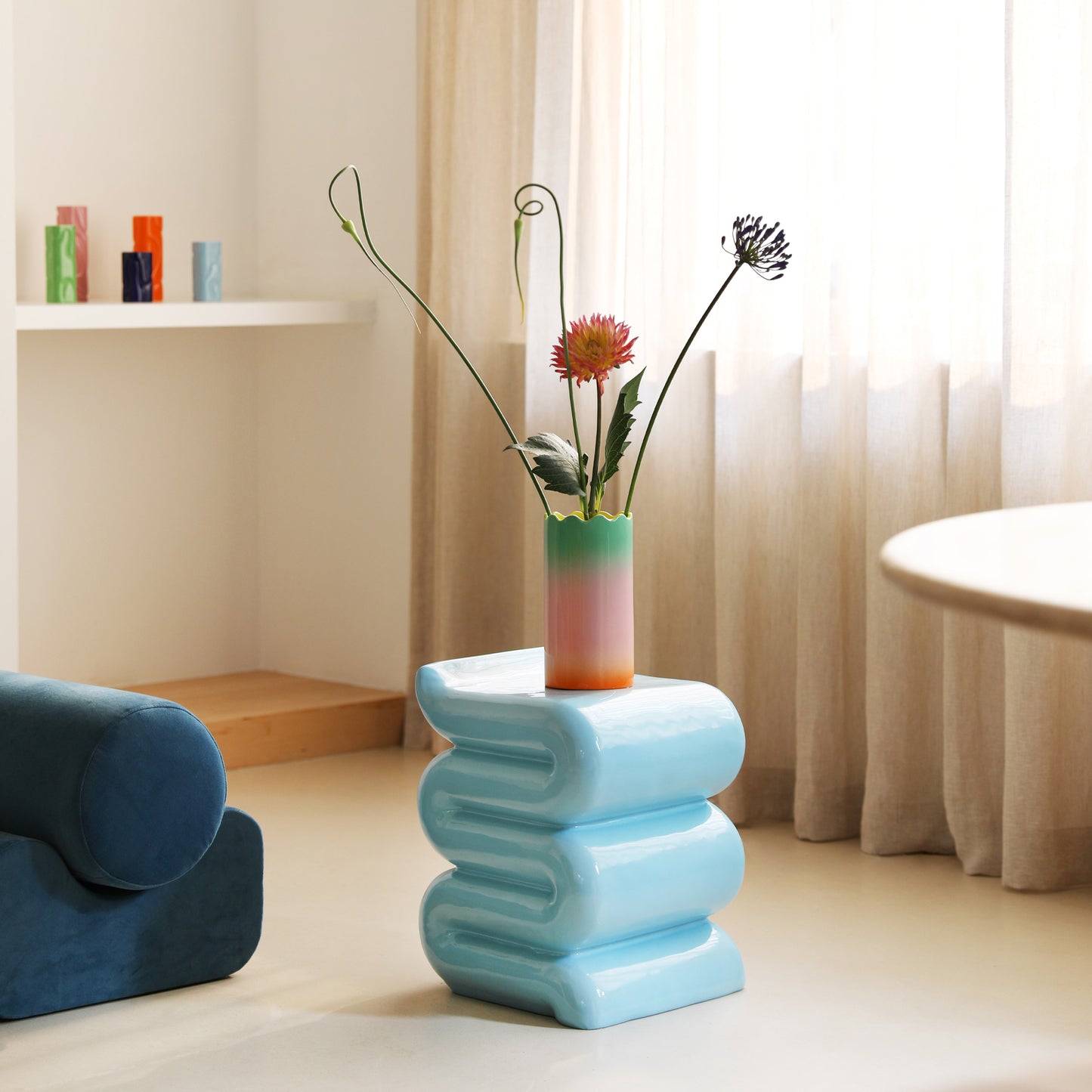 Side Table Whip - Blue