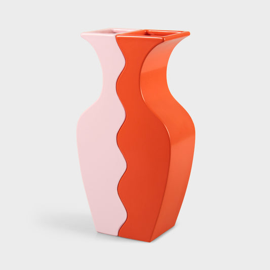 Vase Wave - Set of 2 - Orange/Pink