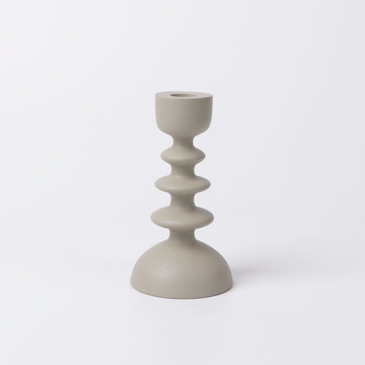 CANDLE HOLDER WAVY - GRAY