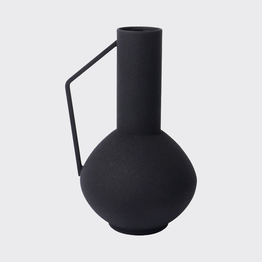 VASE OBJECT 23CM - BLACK