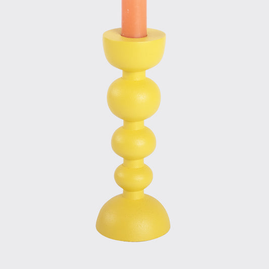 CANDLE HOLDER BUBBLY - YELLOW