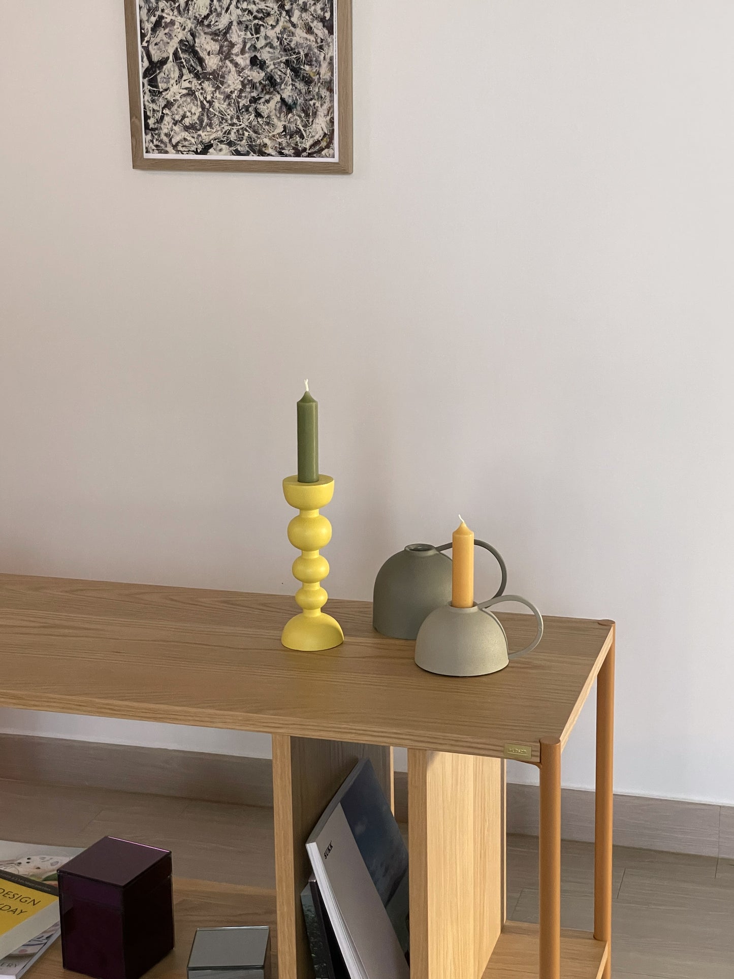 CANDLE HOLDER BUBBLY - YELLOW