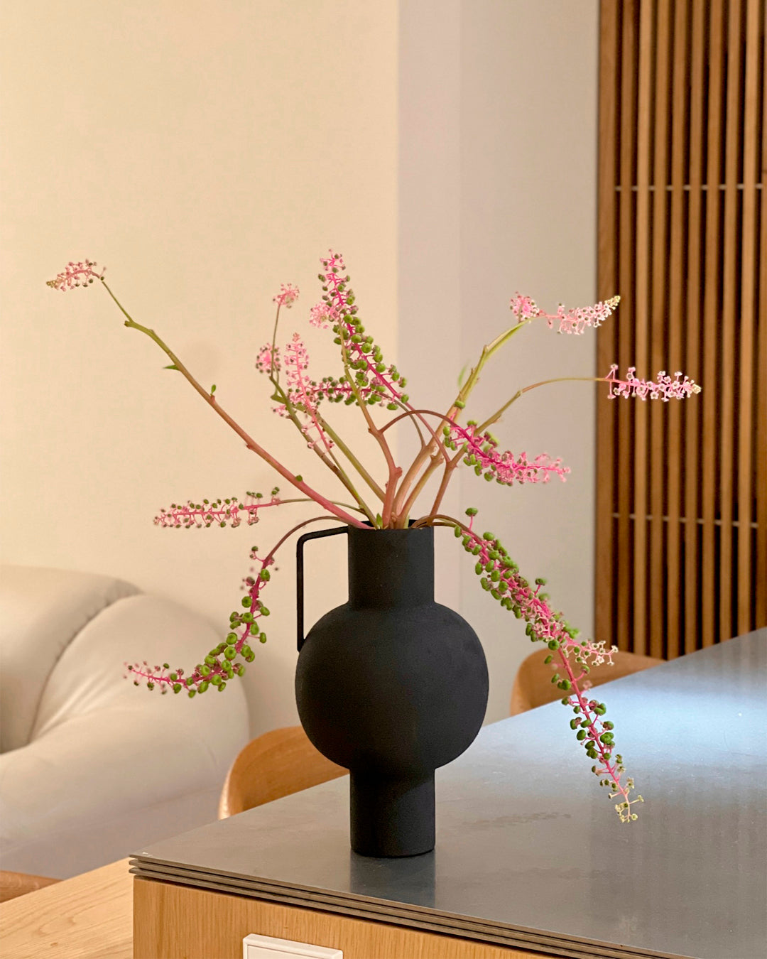 VASE OBJECT - BLACK - 25CM