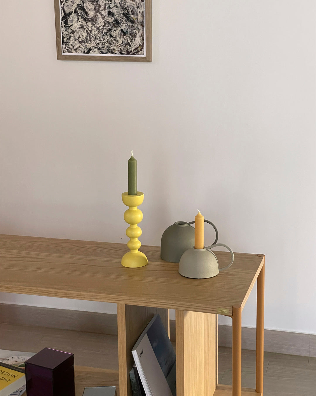 CANDLE HOLDER DOME - GRAY