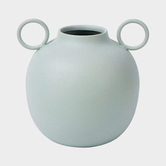 Vase Object 15cm - Cream Blue