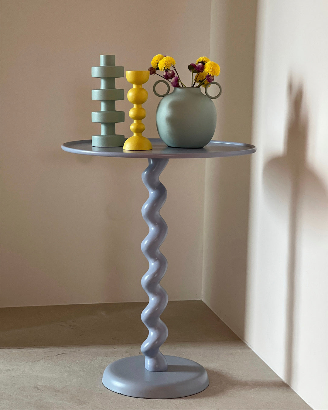 Vase Object 15cm - Cream Blue