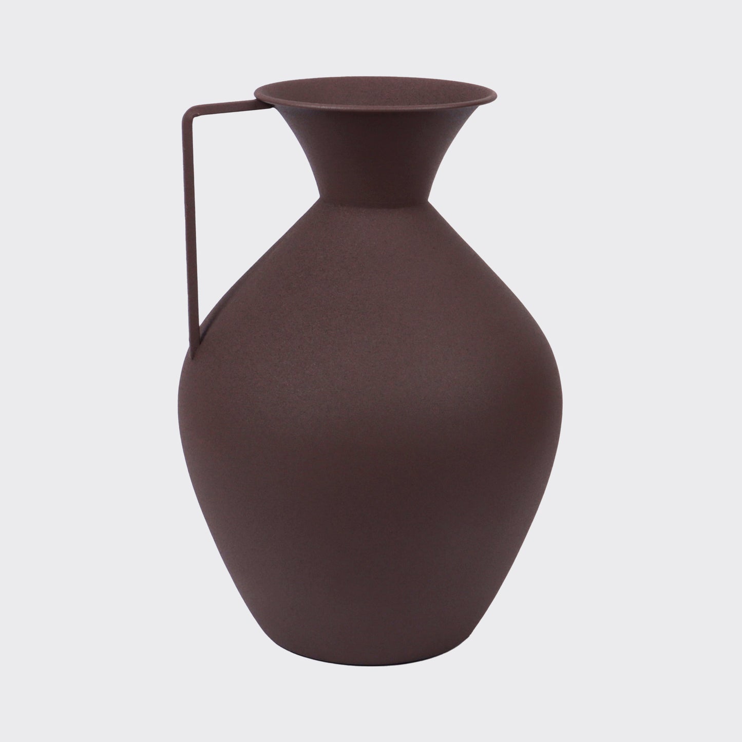VASE OBJECT 36cm - RUST BROWN
