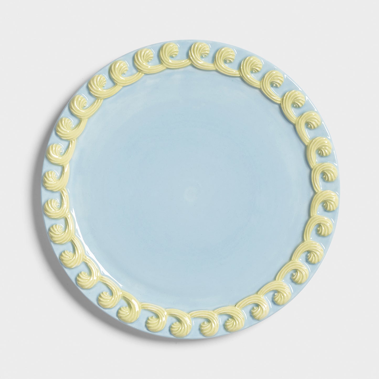 Dessert Plate Whip - Blue/Yellow