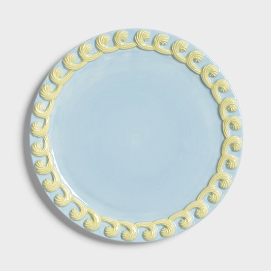 Dessert Plate Whip - Blue/Yellow