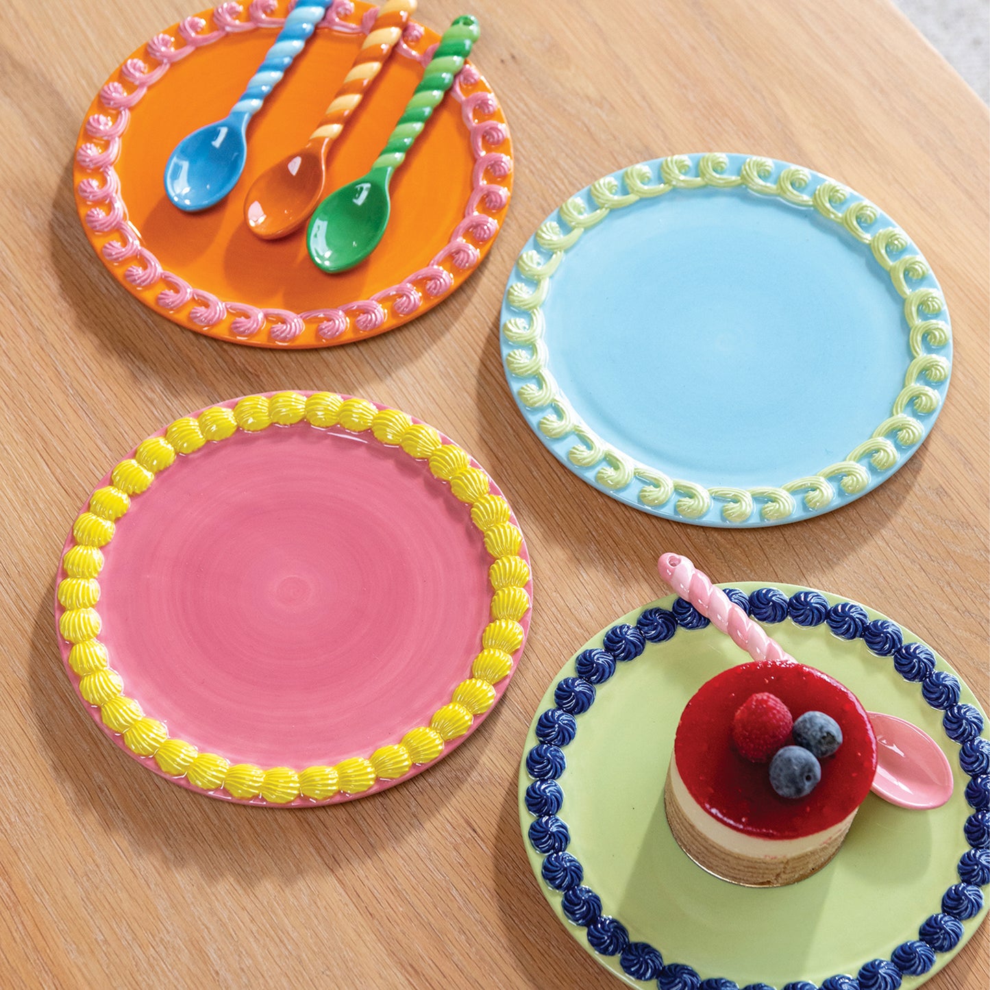 Dessert Plate Whip - Orange/Pink