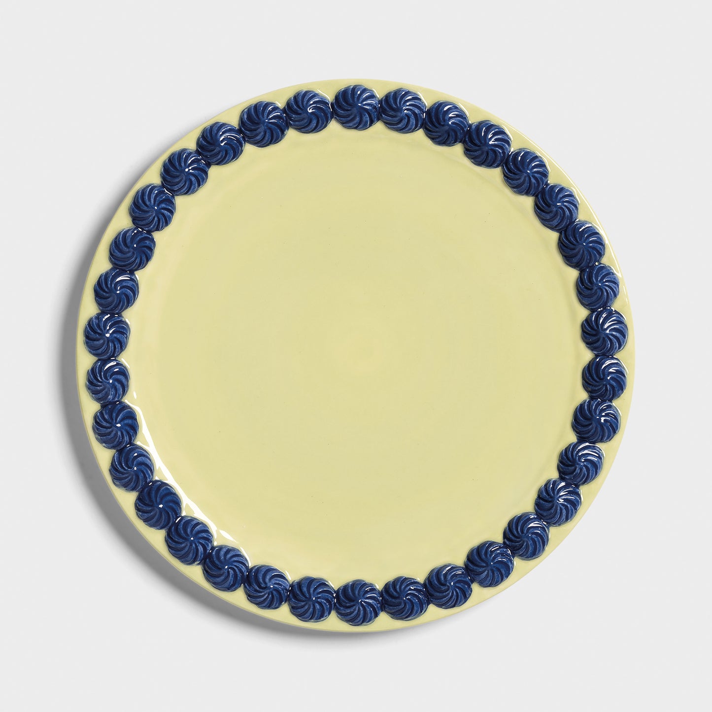 Dessert Plate Whip - Green/Dark Blue