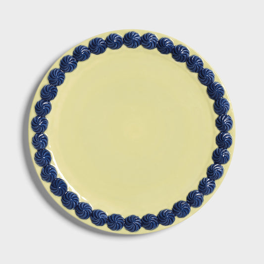 Dessert Plate Whip - Green/Dark Blue