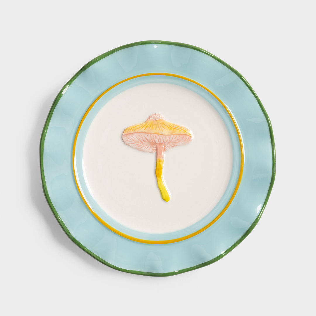 PLATE MAGIC MUSHROOM - LIGHT BLUE