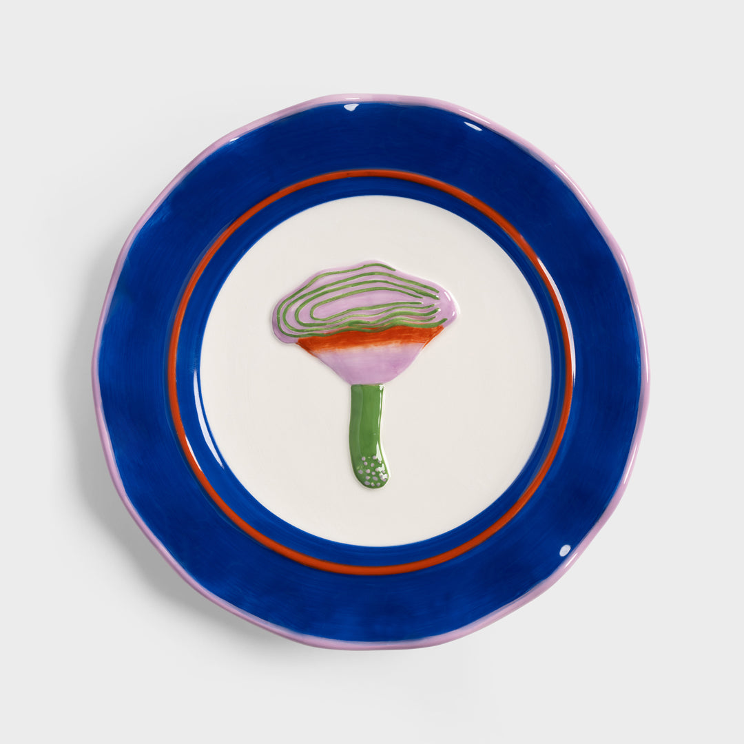 PLATE MAGIC MUSHROOM - LIGHT BLUE