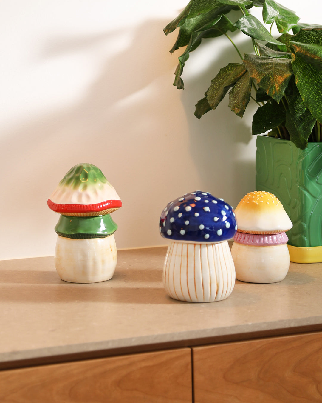 PLATE MAGIC MUSHROOM - LIGHT BLUE