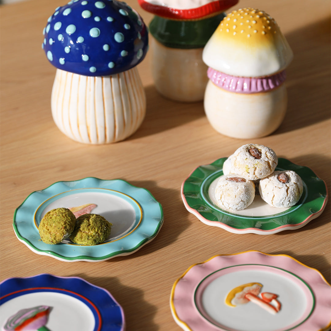 PLATE MAGIC MUSHROOM - PINK