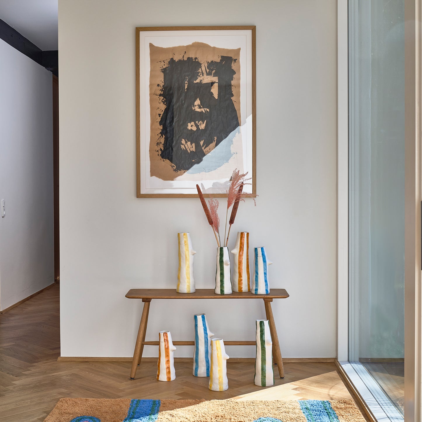 Rug Styles - 70 x 140 cm - Brown/Blue/Green/Rose